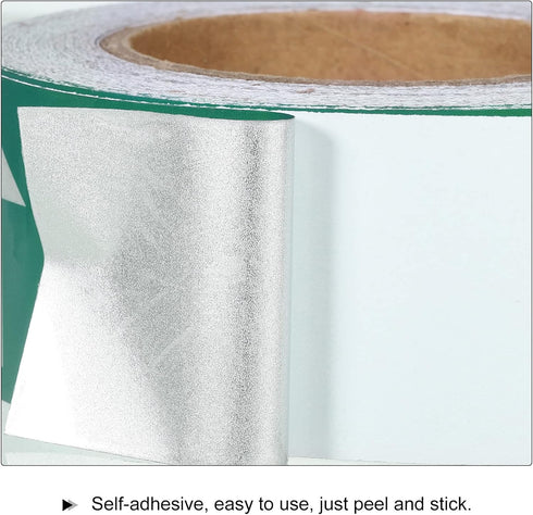 PATIKIL White on Green Color Arrow Tape Vinyl Stickers Arrow Labels 50mm/1" for Pipe Markers, 1 Roll...