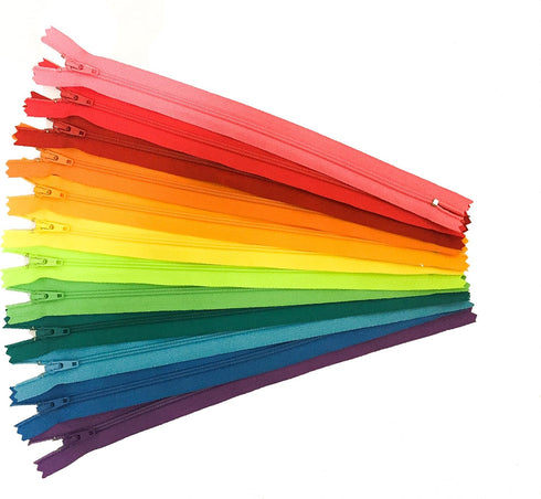 YKK Zippers - Assorted Colors - 10 inches - Dress, Skirt, Pouch Zipper...