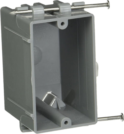 Hubbell-Raco 7302RAC Single Gang Cable Box with Captive Nails, 2-1/4" x 3-19/32", 3.84...