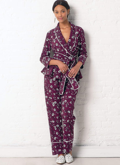 McCall Pattern McCall's Women's Pants, Belt, Robe, and Jacket, Sizes 4-14 Sewing Pattern, Plain...