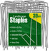 30 Pcs Galvanized Landscape Staples Metal Garden Stakes Heavy Duty for Ground Cover, U-Shaped Pins Yard Stakes Weed Barrier Fabric, Garden Hose, D...