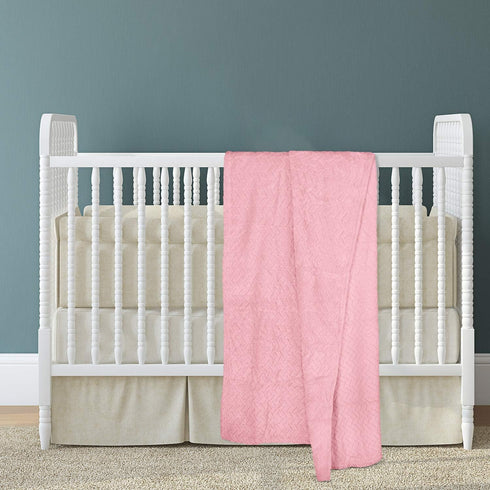 Baby Blanket Flannel, Cozy Throw Blankets for Newborn Infant and Toddler, Super Soft and Warm Receiving Baby Blanket for Crib Stroller (Pink 25 * ...