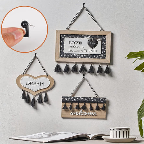 Push Pin Hooks - 50 Pieces Cork Board Hooks, Push Pins for Wall, Decorative Thumb Tacks Hook for Photo Wall, Bulletin Board, Home Wall, Map, Calen...