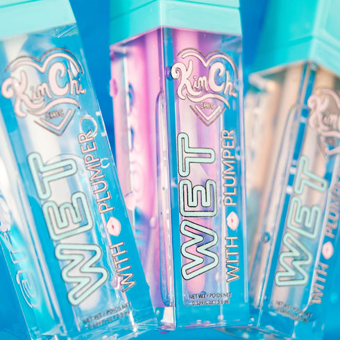 KimChi Chic Beauty High Shine Wet Gloss Lip Plumping Lip Gloss, High Shine, Non-Sticky, Super Lightweight and Vegan Lip Gloss, Translucent Peach, ...