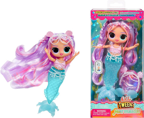 LOL Surprise Tweens Mermaid Lana Marine Fashion Doll with Color Changing Tail, Movable Fin, and Beautiful Accessories – Toy Gift for Kids Ages 4+...