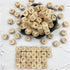 Wooden Alphabet 26 Letter Beads 12mm 104pc Wood Loose Beads for Jewelry Keychain Making...