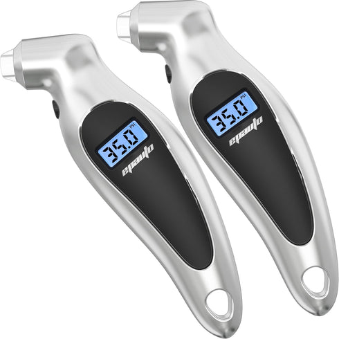 EPAuto Slim Digital Tire Pressure Gauge,Sliver, Set of 2, Silver...