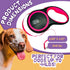 Dog Leash Retractable,Sturdy, Heavy-Duty, Tangle-Free, Soft,Anti-Slip Handle & Easy One Hand Brake for Puppy, Small, Medium, Large Breeds Dogs (Pi...