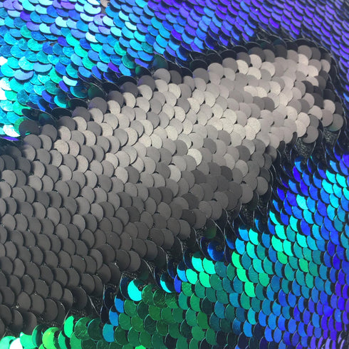 YOUR SMILE Mermaid Throw Pillow Case Magic Reversible Sequins Decorative Cushion Cover Pillowcase for Couch Sofa Bed,16 X 16 Inches,(Green/Black)...