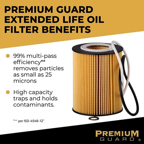 Premium Guard Extended Life Oil Filter up to 10k Miles PG5564EX | Fits 2007-2010 BMW X5, 2006-2010 650i, 2006-2009 750Li, 2006-2010 550i, 2006-200...