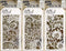 Tim Holtz Stencils Set - Doodle Art 1, Doodle Art 2 and Bouquet - 3 Item Bundle...