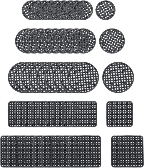 50pcs Flower Pot Hole Mesh Pad Plant Drainage Screens Gasket Round and Square Drainage Hole Screens for Gardening Plant Pot 5 Size...