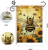 Summer Garden Flags, Bee Sunflower Garden Flag, 12x18 Inch Vertical Double Sided Burlap, Welcome Holiday Yard Lawn Flag, Outdoor Patio House Decor...
