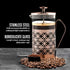 OVENTE French Press Coffee Maker 34 Ounce, 4 Filter Stainless Steel Filter Plunger System & Durable Borosilicate Heat Resistant Glass with Free Sc...