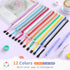 Umriox 24 Pack 12 Colors Small Zipper Pouch, Mesh Bags with Zipper, Zipper Bags for Puzzles Board Games and Office Supplies Travel Accessories...