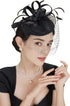 BABEYOND Fascinator Hat Veil Feather Fascinators Hair Clip Tea Party Pillbox Hat Knot Fascinator Bridal Wedding Veil...