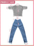 Bencailor 8 Pieces Doll Clothes 11.5 Inch Girl Doll Accessories Cotton Elf Sweaters Denim Pant Regular Outfit Doll Clothing(T Shirt)...
