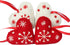 Hearts Christmas Ornaments Set of 4-Snowflake 100% Pure New Zealand Wool Handmade Eco-Friendly Valentine's Day Decor Shower Nursery Decoration Fai...