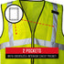 Coast SV300 Rechargeable Lighted High Visibility Safety Vest, Dual Mode, Zip Front, 2 Pockets, 2 Mic Tabs, Meets ANSI/ISEA Standards, 360 Visibili...