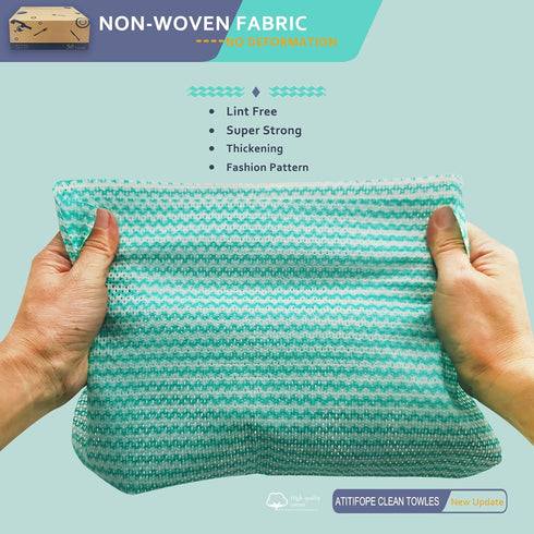 Heavy Duty Wipes Dish Cloths 50Pieces Reusable Wipes Multi-use Cleaning Cloths Towels...