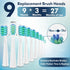 DADA-TECH Electric Toothbrush for Adults and Kids, Sonic Toothbrush Rechargeable with 9 Brush Heads, 5 Modes and 2 Minutes Smart Timer, 4Hours Cha...