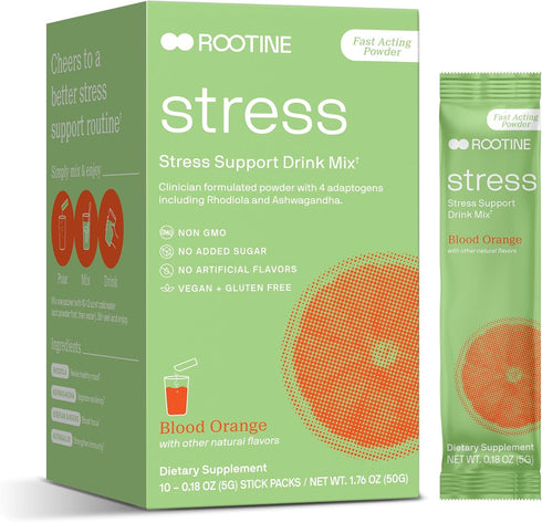 Stress Support Adaptogen Drink Mix Supplement to Help Energy, Mood, & Balance Cortisol Levels, Relaxation Natural Adaptogenic Herbal Mix....