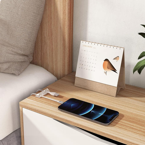 Syncwire Clear Cable Clips - Cord Holders - Self Adhesive Cable Management Organizer - Home, Office, Cubicle, Car, Nightstand, Desk Accessories - ...