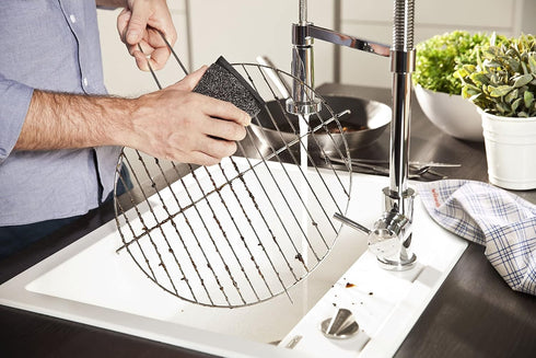 Vileda Glitzi Power INOX Steel Sponge for Stubborn Dirt, 2 Pieces...