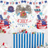 Independence Day Banners,6x3.6FT Large Size Independence Day Background Decoration for Holiday Party, Happy Independence Day 4th of July Parties H...