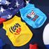 2 Pieces Independence Day Puppy Clothes Unisex Clothes for Small Dogs Flag Printed Puppy Shirt Dog Apparel Breathable Doggy Clothes Boy and Girl D...