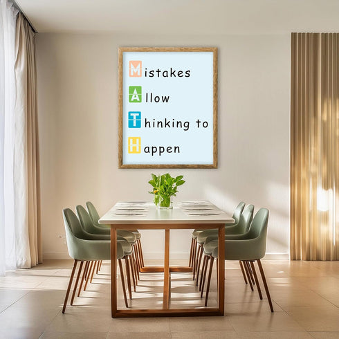 Posterizer 1 pcs-colorful minimal poster-mistakes allow thinking to happen-Teachers & Classrooms Gift for Daughter, Son, Kids School and classroom...