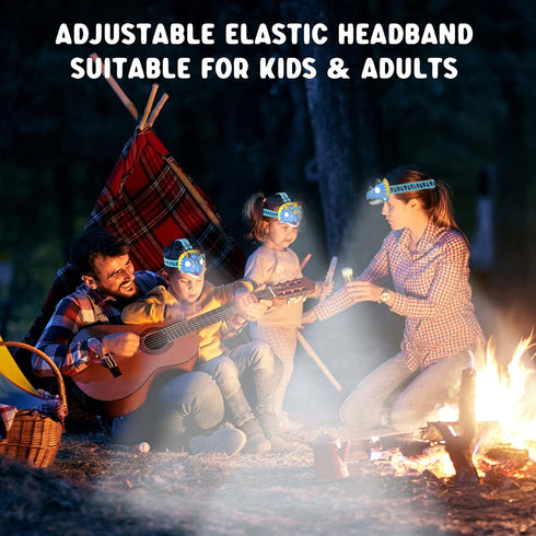 SEVENKA Kids Headlamp, LED Headlamp Flashlight for Kids, Outdoor Head Lamp Toy for Boy/Girl, Roar/Mute, 4oz Lightweight Headlight Camping Gear, To...