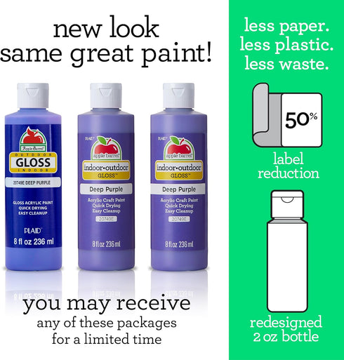 Apple Barrel Gloss Acrylic Paint in Assorted Colors (8 oz), 20424E Gloss Real Blue...