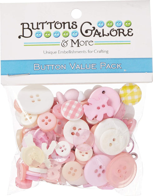 Buttons Galore and More Collection Round Novelty Buttons & Embellishments Based on Variety of Themes, Holidays and Seasons for DIY Crafts, Scrapbo...