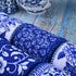 30 Yards Christmas White and Blue Wired Edge Ribbon Chinoiserie Ribbon Floral Bird Ribbon Fabric Ribbons for Crafts Wedding Wreath Bow Wrapping 2....
