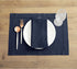 Solino Home Navy Placemats Set of 4 - Cotton Linen Hemstitch Placemats 14 x 19 Inch for Summer, Fall...