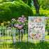 Hello Spring Daisy Flower Small Decorative Garden Flag, Floral Eucalyptus Leaves Teal Plaid Yard Lawn Outside Decor, Butterfly Farmhouse Burlap Ou...