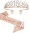 16th Birthday Sash Crown and Tiara for Girls, Sweet Sixteen Happy Birthday Sash 16 & Fabulous Gifts for Party Favor Supplies...