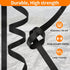 5/8" Buckle and Strap Set: 6 Yards of Thick Nylon Webbing, 6 Pack Quick Side Release Adjustable Plastic Buckles, 12 Tri-Glide Slide Clips, Black (...