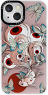 Case Compatible with iPhone 15/14 Pink Butterfly Case, Cute Aesthetic Phone Case for Women Girls TPU Bumper Shockproof Phone Cover Designed for iP...