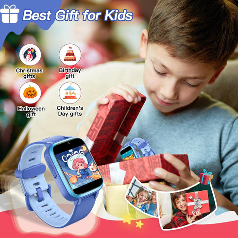 Butele Kids Games Smartwatch MP3 Player Music Watch, Kids Smart Watch with 16 Games, Flashlight,Alarm Clock, Video Camera, Educational Toys Kids W...