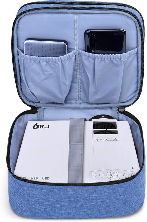 LUXJA Carrying Bag Compatible with DR.J Mini Projector, Portable Case for Mini Projector and Accessories (Fits Most Major Mini Projectors), Blue...