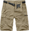 Toomett Mens Outdoor Casual Expandable Waist Lightweight Water Resistant Quick Dry Fishing Hiking Shorts,6230,Khaki,34...