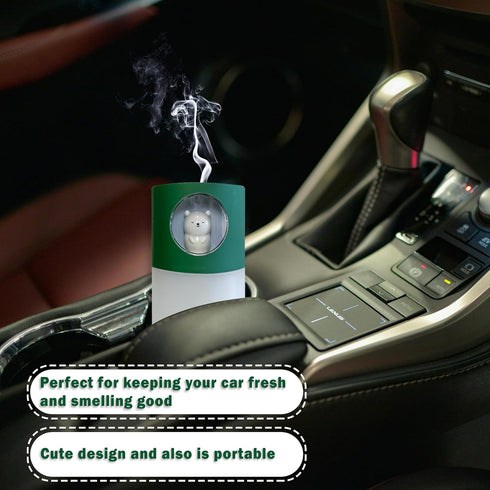 CAR AIR DIFFUSERS for Essential Oils, H20 Diffuser HUMIDIFIER, Mini Cute HUMIDIFIER for Small Room, Perfect to Decorate Your Set UP- Cute Mini Hum...