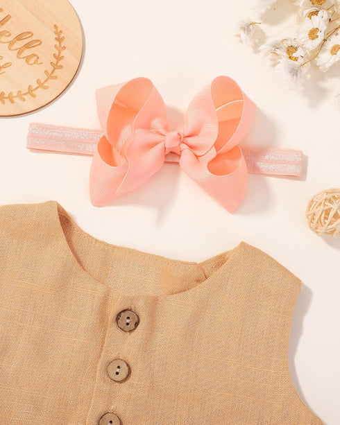 jollybows 40pcs Baby Girls Grosgrain Ribbon Hair Bows Headbands 4" Elastic Hair Band Hair Accessories for Infants Newborn- Natural Color Set...
