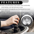 6 Speed Manual Gear Shifter Knob - Car Gearbox Stick Shifter Lever Knob - for Toyota Yaris 2005-2010 Plastic Faux Leather Black Silver Tone - 1 Pc...