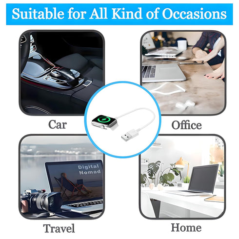 Short Charger Compatible with Apple Watch, Portable Wireless USB Charging Cord (1.15ft/14inch/35cm) Magnetic Cable for iWatch Series Ultra 2/Ultra...