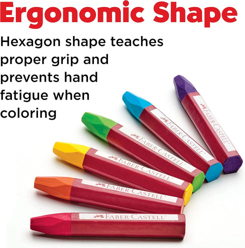 Faber-Castell Blendable Oil Pastels In Durable Storage Case- 12 Vibrant Colors - Non-Toxic Pastels for Kids...