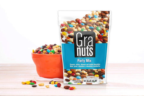 Granuts Party Mix Family Pack | Sweet Chocolate-Coated Candies + Soft Raisins | Crunchy, Salted Peanuts | Classic Flavors | 7.05 Oz (Pack of 1)...