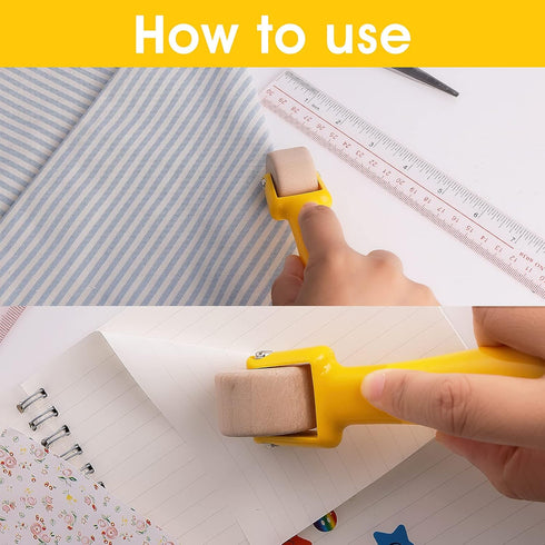 Grevosea Quilting Seam Rolle, Wallpaper Seam Roller Quilting Roller Seam Roller for Quilting with Ergonomic Handle Edge Press Roller for Quilting ...